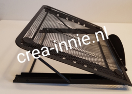 Zwarte metalen standaard 23,5 x 18,5 cm