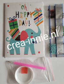 kaart oh happy day olifant