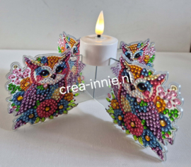 daimond painting waxinelicht standaard uiltjes