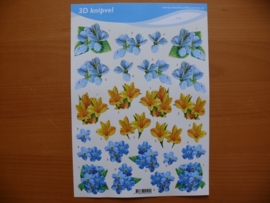 3d knipvel bloemen voorbeeldkaarten nr. 2191