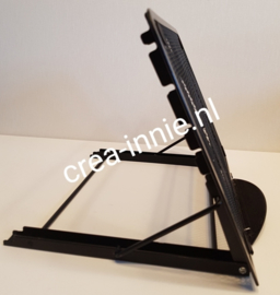 Zwarte metalen standaard 23,5 x 18,5 cm