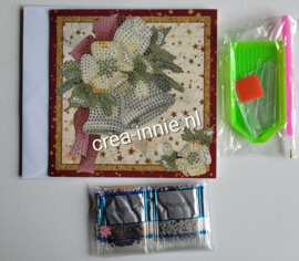 Dubbele kerstkaart klokken DDDC1054