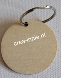 houten sleutelhanger rond