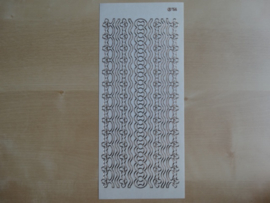 Stickervel Randjes 725 Transparant met Goud randje