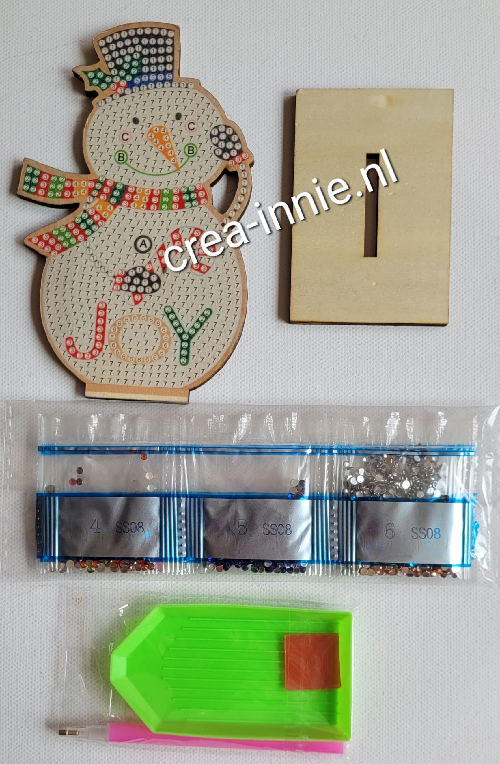 staand ornament kleine sneeuwpop