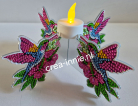 diamond painting waxinelicht houder vogels