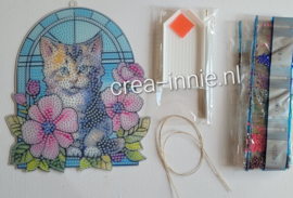 Hanger glas in lood kat