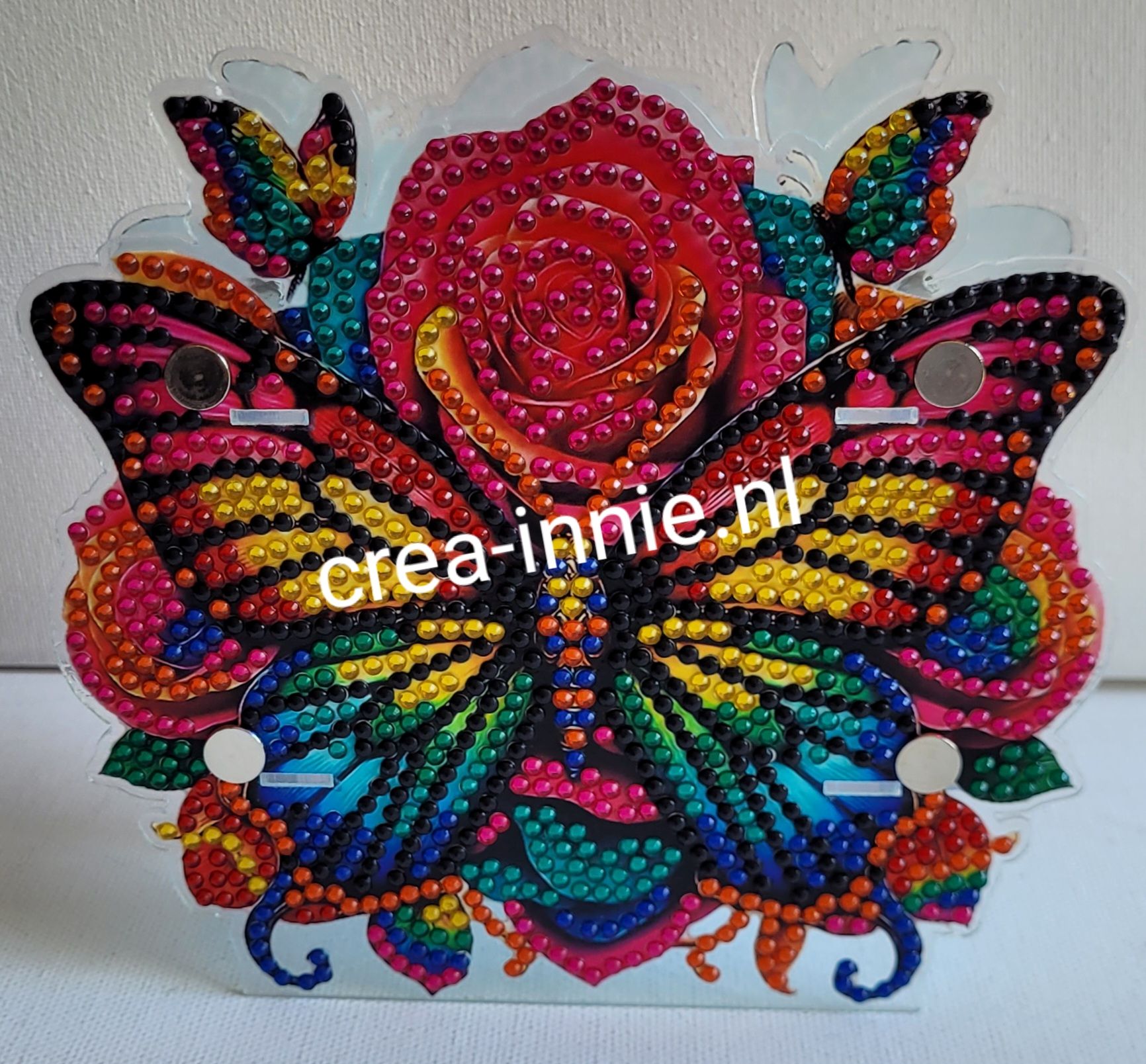 diamond painting bloemenvaas vlinder met vlinder