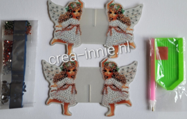 DIAMOND PAINTING Waxinelichtje standaard engeltjes