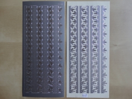 Stickervel Randjes 418 Zilver