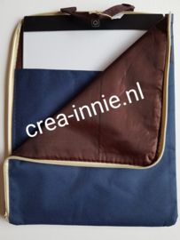 Tas lichtplaat met lichtplaat erin blauw VOORBEELD