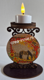 diamond painting Houten waxinelichthouder paard