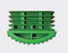 Facal PL-075 laddervoetje groen 24 x 60 mm | set van 2 stuks