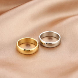 Ring basic goud RVS