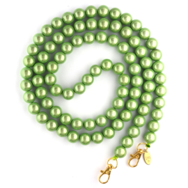 LM Galaxy Pearl telefoonketting 14mm. Lichtgroen
