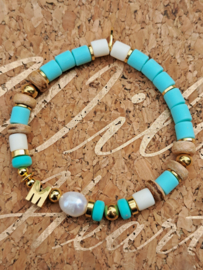 Armband Perla d'acqua dolce (Initiaal)