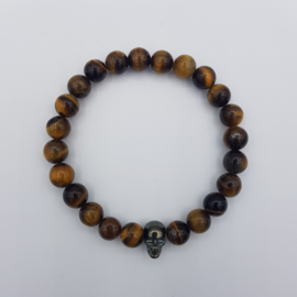 Armband Skull Yellow Tiger Eye