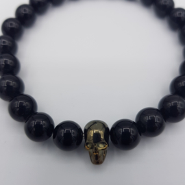 Armband Skull, Agate Black
