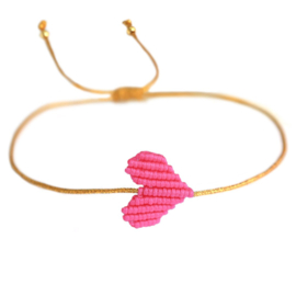 Armband pink heart