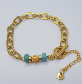 SET- Dames Armbanden Turquoise