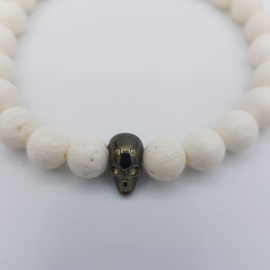 Armband Skull, Lava White