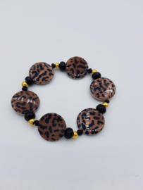 Armband Panter print ( Brown )