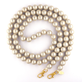 LM Galaxy Pearl telefoonketting 14mm. Beige