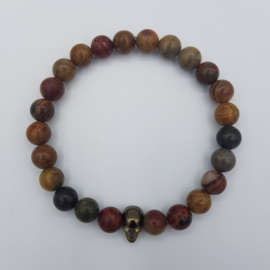 Armband Skull Multi Colour Picasso Jasper