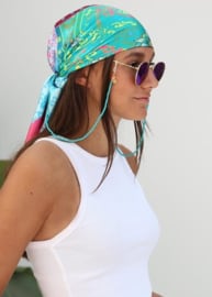 SATIJNEN BANDANA SJAAL BAROK OCEAN