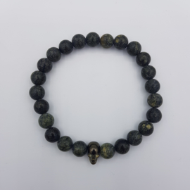 Armband Skull, Green Curb Stones