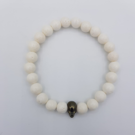 Armband Skull, Lava White