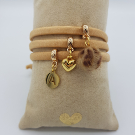 Panther Love Initial Armbanden Set