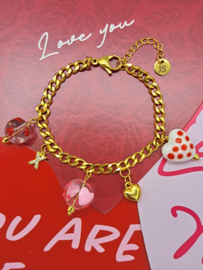 Armbandje LOVE (RVS)