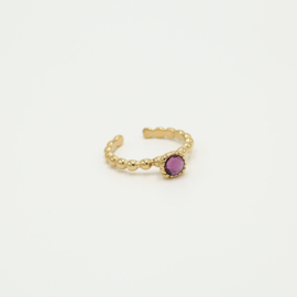 RVS Ring Violet/gold