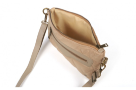 Taupe schoudertasje / crossbody Bantas