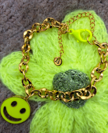 Armbandje Happy Smiley (RVS)