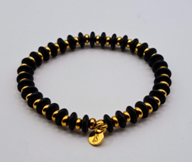 Armband gouden/ zwart Radiance