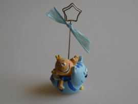 Geboortebedankje Fotoclip Baby&Poes Blauw