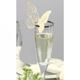 Naamkaartjes BUTTERFLY Ivoor
