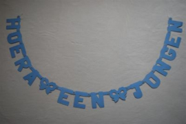 Wenslijn Hoera een jongen Blauw