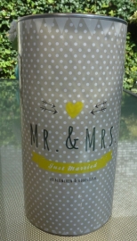 Geschenkblik Mr.&Mrs.