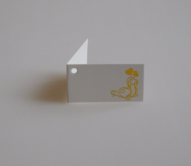 Bedankkaartjes: 25 stuks Kaartjes gouden krul
