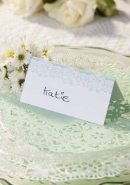 Naamkaartje Lace Pastel Mintgroen