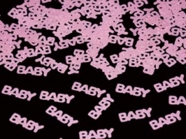 Babyshower Confetti BABY Roze
