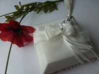 Receptiepen met standaard Satin Bow Ivory