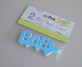 Babyshower 2 Caketoppers BABY Blauw