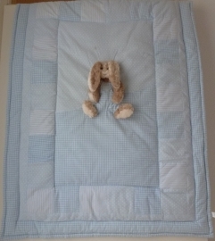 Kraamkadootje Quilt Blue Rabbit