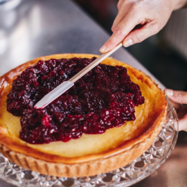 DIY bakpakket voor Cheesecake met cranberry's