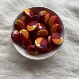 Beachball bead - autumn shades