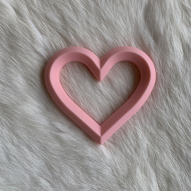 Hart met 2 gaten - licht roze